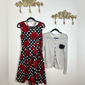 🌹⚫️Retro Swing Chic dress S/ M PTp 18” l 40”